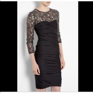 Moschino black dress with lace NWT